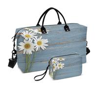 Borsone da viaggio da palestra Summer Daisy Wood per donne e uomini borse da weekend, Multi