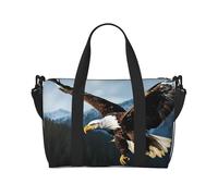 Borsone da viaggio da uomo, borsa da palestra con aquila alla caccia, borsa da viaggio con tracolla, grande borsa da palestra per donne, borsa da viaggio per weekender, borsa pieghevole per aeroplano