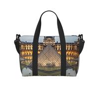 Borsone da viaggio da uomo, borsa da palestra con museo del Louvre a Parigi, borsa da viaggio con tracolla, grande borsa da palestra da donna, borsa da viaggio per weekend, borsa pieghevole per