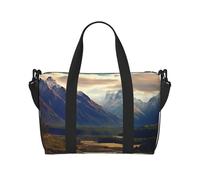 Borsone da viaggio da uomo, borsa da palestra Cook National Park Mountain Landscape con tracolla, grande borsa da palestra per donne, borsa da viaggio per weekender, borsa pieghevole per aeroplano