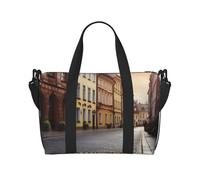 Borsone da viaggio da uomo, borsa da palestra per il centro storico della Polonia, borsa da viaggio con tracolla, grande borsa da palestra da donna, borsa da viaggio per weekender, borsa pieghevole