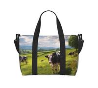 Borsone da viaggio da uomo, borsa da palestra per mucche al pascolo, borsa da viaggio con tracolla, grande borsa da palestra per donne, borsa da viaggio per weekender, borsa pieghevole per aeroplano