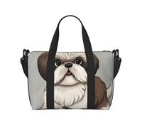 Borsone da viaggio da uomo, borsa da palestra Shih Tzu, borsa da viaggio per cani con tracolla, grande borsa da palestra per donne, borsa da viaggio per weekend, borsa pieghevole per aeroplano