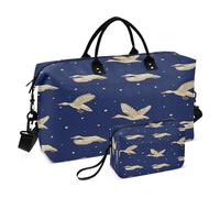 Borsone da viaggio da viaggio, borsa da palestra, borsa da viaggio con cinghia regolabile per lo sport, impermeabile, le anatre selvatiche stanno volando tra questo cielo notturno, Multi, 1 size,