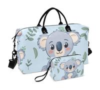 Borsone da viaggio, divertente borsa da palestra con foglia di koala, borsa da palestra, borsa per la notte, per uomini e donne, viaggi, sport, yoga, Multicolore, Taglia unica