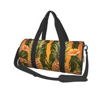 Borsone da viaggio Due farfalle e funghi Weekender Borsa da notte per uomo donna Borsa da palestra sportiva di grande capacità Borsa da palestra in tela Borse da viaggio Yoga, Ananas tropicale.,