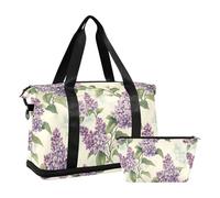 Borsone da viaggio durante la notte Borsa da viaggio per la notte Tote e porta bagagli Allenamento con trappola regolabile per viaggi in aereo di grande capacità, bellezza primavera fiori retrò