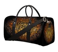 Borsone da viaggio esoterico con mandala e gufo, per donne, uomini, ragazze, ragazzi, etnico, con gufo, per fine settimana, 22,7 l, borsa da cabina per sport, palestra, yoga, Colore, 22.7 L, Organizer
