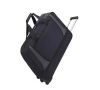 Borsone da viaggio espandibile con ruote da donna, impermeabile, pieghevole, resistente, con ruote girevoli, bagaglio a mano for viaggi brevi, maternità e organizer post-parto(Black,M)