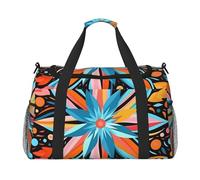 Borsone da viaggio etnico astratto azteco fiore palestra pernottamento weekend borsa per uomo donna leggero bagaglio a mano per allenamento vacanza