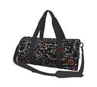 Borsone da viaggio, formula matematica, borsa sportiva da palestra per donne e uomini, borsa da viaggio per sport, viaggi, weekender, allenamento, yoga, ciclismo, nuoto, campeggio, Nero , Taglia unica
