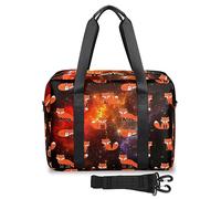 Borsone da viaggio Galaxy Starry Night per donne e uomini Galaxy Fox Weekend Borse da notte 32 L Large Holdall Tote Borsa da cabina per sport palestra yoga, Colore, 32 L, Organizer per borse