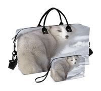 Borsone da viaggio grande, Arctic Fox, borsa da viaggio per donne e uomini, con custodia trolley, essenziale per viaggi in aereo, #02, Taglia unica, alla moda