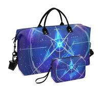 Borsone da viaggio grande blu scuro con tarocchi mistici astrologia borsone da viaggio weekender borsa da allenamento con cinghia regolabile per palestra impermeabile maletín de para Mujer
