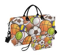Borsone da viaggio grande, colorato, sportivo, baseball, basket, calcio, weekender, borsa da viaggio per donne e uomini, borsa da viaggio con custodia trolley, essenziale per viaggiare in aereo, #06,