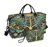 Borsone da viaggio grande con articoli da toeletta per viaggio multifunzionale William Morris Green Life Tree