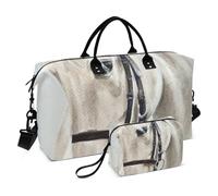 Borsone da viaggio grande, con cavallo bianco, pony, borsa da viaggio per donne e uomini, borsa da viaggio con custodia trolley, essenziale da viaggio in aereo per volare, #02, Taglia unica, alla moda