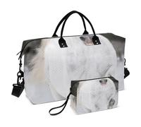 Borsone da viaggio grande, con cavallo lipizzano bianco, borsa da viaggio per donne e uomini, borsa da viaggio con custodia trolley, accessori essenziali da viaggio in aereo per volare, #02, Taglia