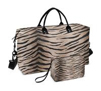 Borsone da viaggio grande, con stampa tigrata, a righe, borsa da viaggio per donne e uomini, borsa da viaggio con custodia trolley, essenziale da viaggio in aereo per volare, #06, Taglia unica, alla