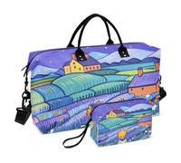 Borsone da viaggio grande da viaggio colorato con cartoni animati e fiabe borsa da viaggio per il fine settimana borsa sportiva da palestra con tracolla regolabile per viaggio impermeabile, Favola