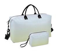 Borsone da viaggio grande giallastro blu-verde borsa da palestra con borsa da toilette per allenamento pieghevole