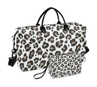 Borsone da viaggio grande, stampa leopardata con ghepardo animale, borsa da viaggio per donne e uomini, borsa da viaggio con custodia trolley, essenziale da viaggio in aereo per volare, #02, Taglia