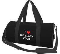 Borsone da viaggio I Love Big Black Cock Borsone sportivo pieghevole con ruote, nero