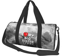 Borsone da viaggio I Love My Big Sister Borsone sportivo pieghevole con ruote, marmorizzato