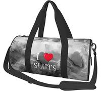 Borsone da viaggio I Love Sluts Borsone sportivo pieghevole con ruote, marmorizzato