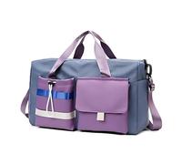 Borsone da viaggio impermeabile, borsone da weekend grande e leggero for uomo e donna, tasca bagnata for sport, fitness, viaggio notturno, nero(Purple)