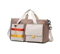 Borsone da viaggio impermeabile, borsone da weekend grande e leggero for uomo e donna, tasca bagnata for sport, fitness, viaggio notturno, nero(Khaki)