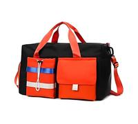 Borsone da viaggio impermeabile, borsone da weekend grande e leggero for uomo e donna, tasca bagnata for sport, fitness, viaggio notturno, nero(Black)