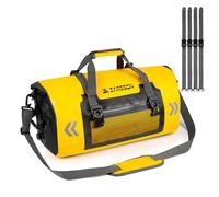 Borsone da viaggio impermeabile con parte superiore arrotolabile, 40 l/66 l, resistente, mantiene l'attrezzatura asciutta con cerniera, tasche interne/esterne e passanti Molle, cinghie e manici
