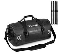 Borsone da viaggio impermeabile con parte superiore arrotolabile, 40 l/66 l, resistente, mantiene l'attrezzatura asciutta con cerniera, tasche interne/esterne e passanti Molle, cinghie e manici