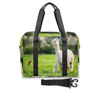 Borsone da viaggio in alpaca bianca per donne e uomini, borsa da viaggio in alpaca per il fine settimana e la notte, 32 l, borsa grande da cabina per viaggi, sport, palestra, Colore, 32 L, Organizer
