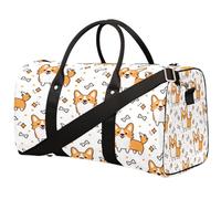 Borsone da viaggio in osso di Corgi gallese, borsa sportiva con cane carino, borsa da palestra pieghevole, borsa da viaggio per la notte, borsa da viaggio per donne e uomini, Osso di Corgi gallese,