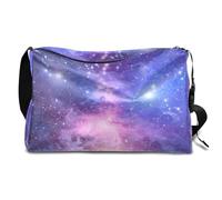 Borsone da viaggio in pelle con stampa notturna galassia per uomo, donna, ragazzi e ragazze, borsa da viaggio per sport e palestra, borsa da viaggio a tracolla singola, Colore, 18.5L, Organizer per