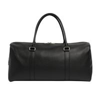 Borsone da viaggio in vera pelle di vacchetta, impermeabile, per weekender, bagaglio a mano vintage da viaggio, nero, Borsa impermeabile per la notte, stile vintage, realizzata a mano, da viaggio