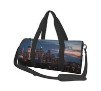 Borsone da viaggio leggero da portare con sé, borse per la notte, cubi colorati, per sport, palestra, con tracolla regolabile, borsa da ospedale pieghevole, per donne e uomini, Città Seattle, One Size