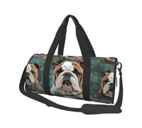 Borsone da viaggio leggero e piccolo, pieghevole, per weekend, con tracolla regolabile, borsa da trasporto divertente, borsa da ospedale con bulldog inglese, per donne e uomini