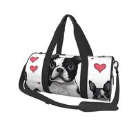 Borsone da viaggio leggero e piccolo, pieghevole, per weekend, con tracolla regolabile, borsa da trasporto Boston Terrier, borsa da ospedale per cani da donna e uomo