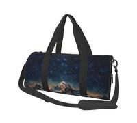 Borsone da viaggio leggero e piccolo, pieghevole, per weekend, con tracolla regolabile, borsa tote da portare con sé, notte stellata, montagne, ospedale, per donne e uomini