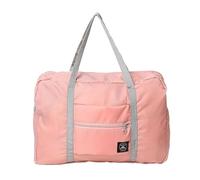 Borsone da viaggio leggero e pieghevole - Borsa da palestra in nylon resistente all'acqua - Comodo design con gancio per bagagli, Colore unico, Pink Color