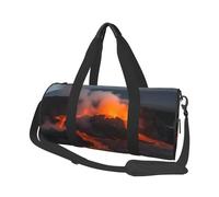 Borsone da viaggio leggero piccolo borsa da palestra pieghevole Weekender Borse da notte con tracolla regolabile Carry On Tote Bags Kilauea Vulcano Hospital Bag per donne uomini