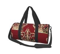 Borsone da viaggio leggero piccolo borsa da palestra pieghevole Weekender Borse da notte con tracolla regolabile Carry On Tote Bags Red Crown Hospital Bag per donne uomini