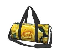 Borsone da viaggio leggero piccolo borsa da palestra pieghevole Weekender Borse da notte con tracolla regolabile Carry On Tote Bags Graziosa rosa gialla fiore ospedale borsa per donne uomini