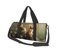 Borsone da viaggio leggero piccolo borsa da palestra pieghevole Weekender Borse da notte con tracolla regolabile Carry On Tote Bags Coniglio Coppia Ospedale Borsa per donne uomini