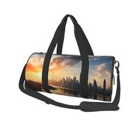 Borsone da viaggio leggero piccolo borsa da palestra pieghevole Weekender Borse da notte con tracolla regolabile Carry On Tote Bags New York al tramonto Borsa da ospedale per donne uomini