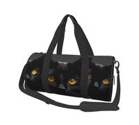 Borsone da viaggio leggero piccolo borsa da palestra pieghevole Weekender Borse da notte con tracolla regolabile Carry On Tote Bags Black Cats Eyes Borsa da ospedale per donne uomini