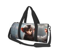 Borsone da viaggio leggero piccolo borsa da palestra pieghevole Weekender Borse da notte con tracolla regolabile Carry On Tote Bags carino scimmia borsa ospedale per donne uomini
